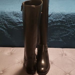 Black Leather Tory Burch boots